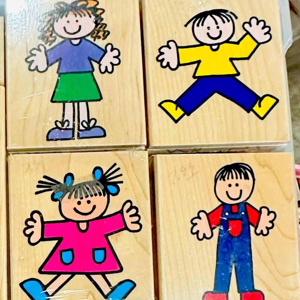 4 Large Rubber Stamps